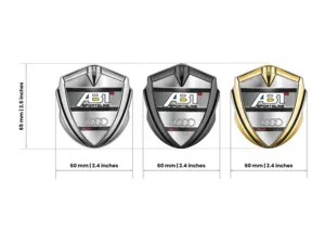 Audi Emblema Fender Badge Durevole Elegante Disegno